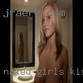 Naked girls kissing hotly